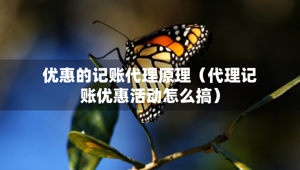 優(yōu)惠的記賬代理原理（代理記賬優(yōu)惠活動(dòng)怎么搞）