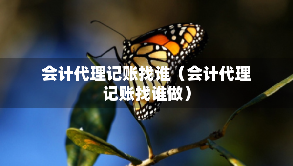 會計代理記賬找誰（會計代理記賬找誰做）