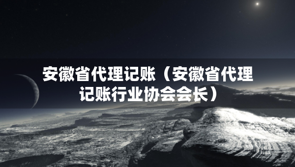 安徽省代理記賬（安徽省代理記賬行業(yè)協(xié)會(huì)會(huì)長(zhǎng)）