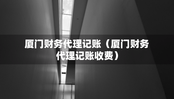 廈門財(cái)務(wù)代理記賬（廈門財(cái)務(wù)代理記賬收費(fèi)）