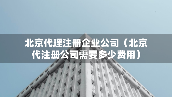 北京代理注冊(cè)企業(yè)公司（北京代注冊(cè)公司需要多少費(fèi)用）