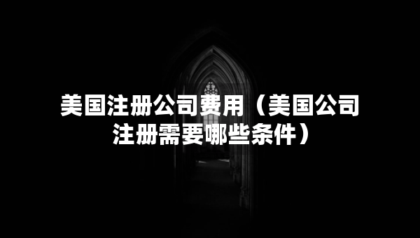 美國注冊公司費用（美國公司注冊需要哪些條件）