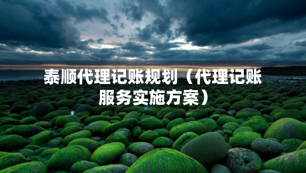 泰順代理記賬規(guī)劃（代理記賬服務(wù)實施方案）