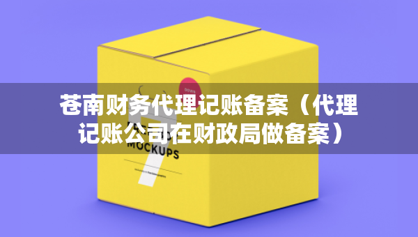 蒼南財(cái)務(wù)代理記賬備案（代理記賬公司在財(cái)政局做備案）