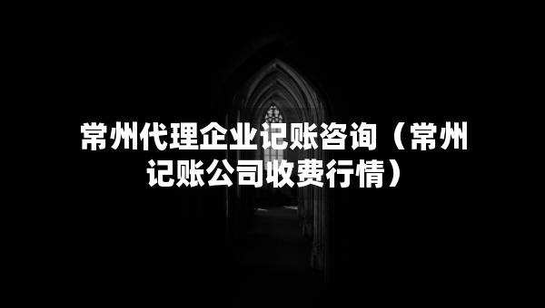 常州代理企業(yè)記賬咨詢（常州記賬公司收費行情）