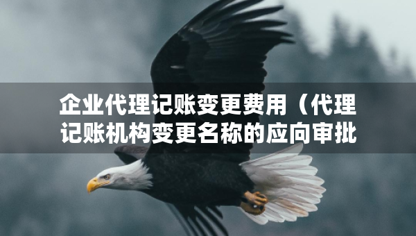 企業(yè)代理記賬變更費(fèi)用（代理記賬機(jī)構(gòu)變更名稱的應(yīng)向?qū)徟鷻C(jī)關(guān)提交什么）