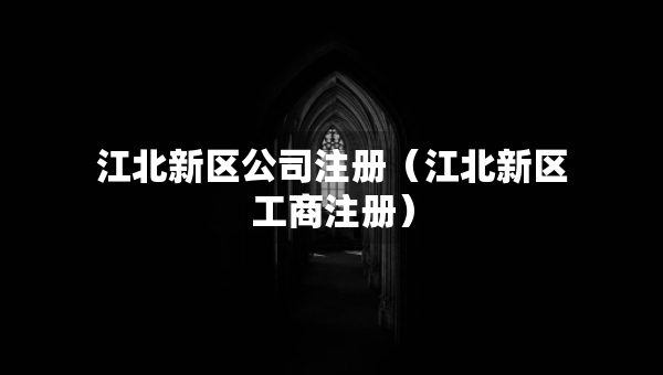 江北新區(qū)公司注冊（江北新區(qū)工商注冊）