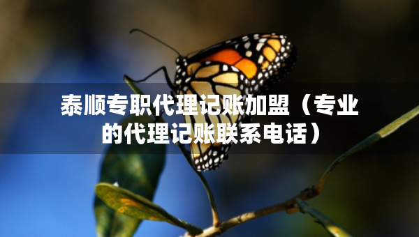 泰順專職代理記賬加盟（專業(yè)的代理記賬聯(lián)系電話）