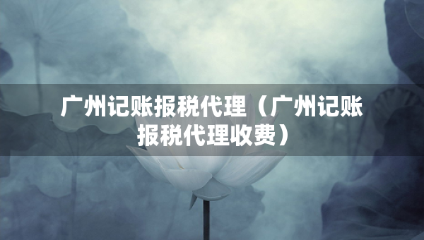 廣州記賬報(bào)稅代理（廣州記賬報(bào)稅代理收費(fèi)）