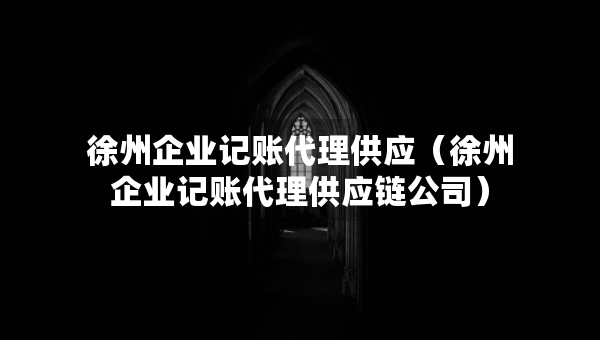 徐州企業(yè)記賬代理供應(yīng)（徐州企業(yè)記賬代理供應(yīng)鏈公司）