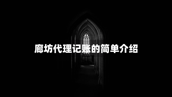 廊坊代理記賬的簡(jiǎn)單介紹