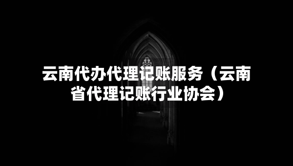 云南代辦代理記賬服務(wù)（云南省代理記賬行業(yè)協(xié)會）