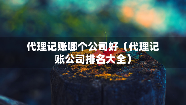 代理記賬哪個(gè)公司好（代理記賬公司排名大全）