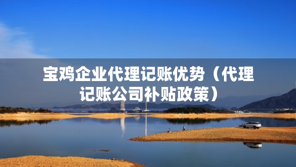 寶雞企業(yè)代理記賬優(yōu)勢(shì)（代理記賬公司補(bǔ)貼政策）