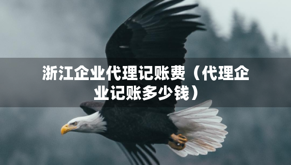 浙江企業(yè)代理記賬費(fèi)（代理企業(yè)記賬多少錢）