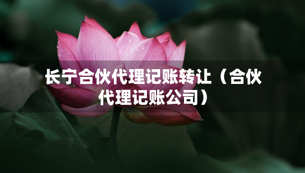 長寧合伙代理記賬轉(zhuǎn)讓（合伙代理記賬公司）