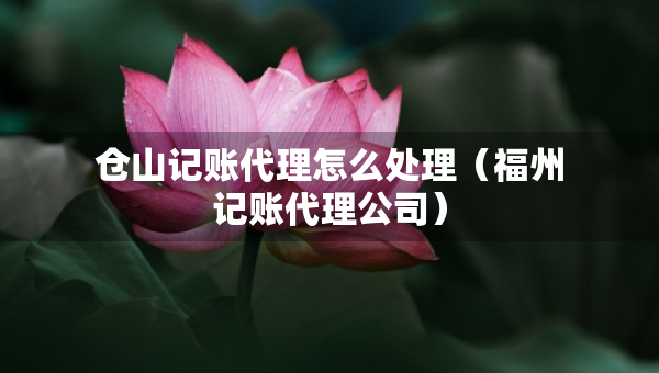 倉(cāng)山記賬代理怎么處理（福州記賬代理公司）