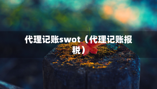 代理記賬swot（代理記賬報稅）