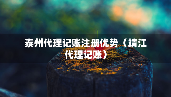 泰州代理記賬注冊(cè)優(yōu)勢(shì)（靖江代理記賬）