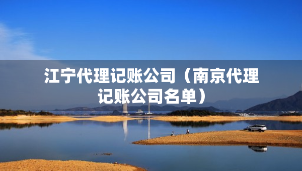 江寧代理記賬公司（南京代理記賬公司名單）