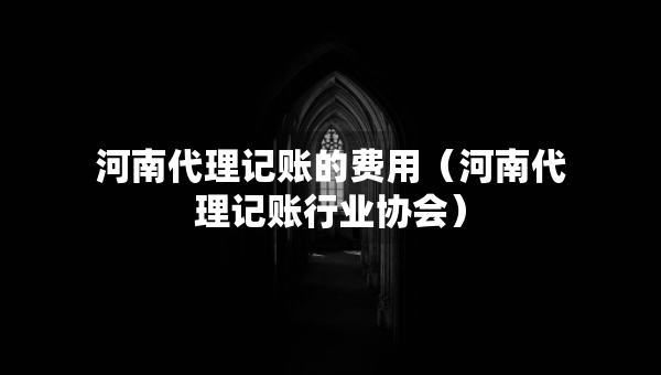 河南代理記賬的費用（河南代理記賬行業(yè)協(xié)會）