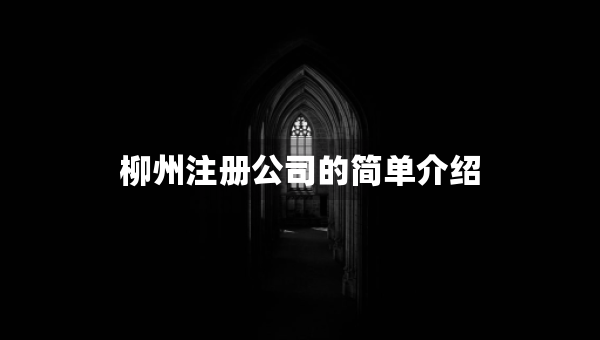 柳州注冊(cè)公司的簡(jiǎn)單介紹