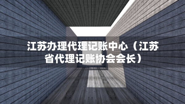 江蘇辦理代理記賬中心（江蘇省代理記賬協(xié)會會長）