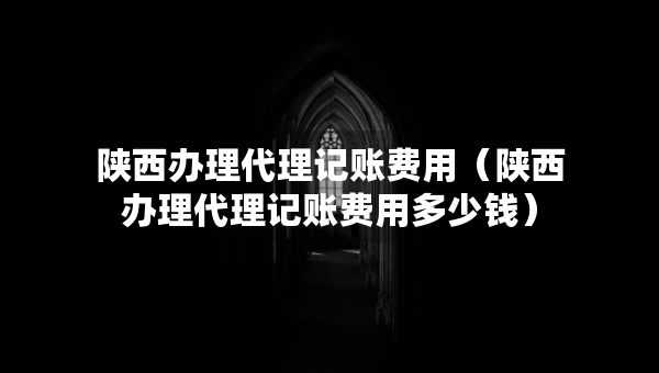 陜西辦理代理記賬費用（陜西辦理代理記賬費用多少錢）