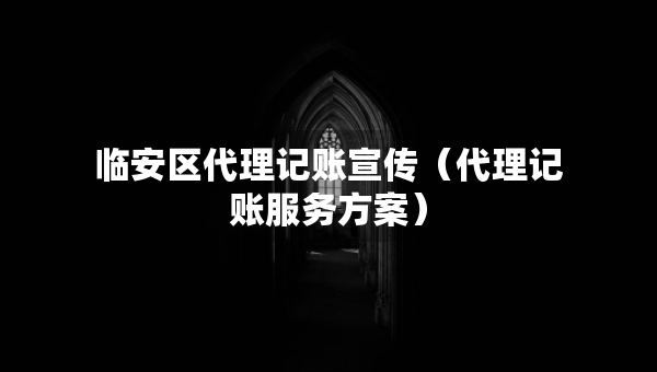 臨安區(qū)代理記賬宣傳（代理記賬服務(wù)方案）