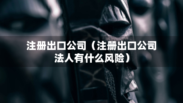 注冊出口公司（注冊出口公司法人有什么風險）