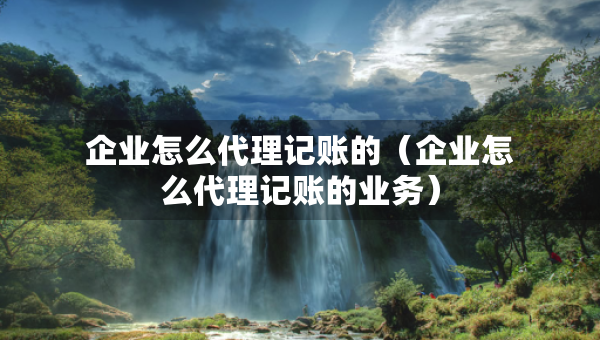 企業(yè)怎么代理記賬的（企業(yè)怎么代理記賬的業(yè)務）