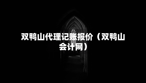 雙鴨山代理記賬報價（雙鴨山會計網）