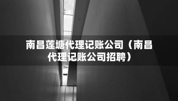 南昌蓮塘代理記賬公司（南昌代理記賬公司招聘）