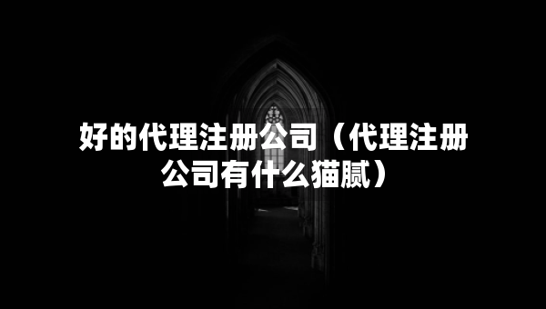 好的代理注冊(cè)公司（代理注冊(cè)公司有什么貓膩）