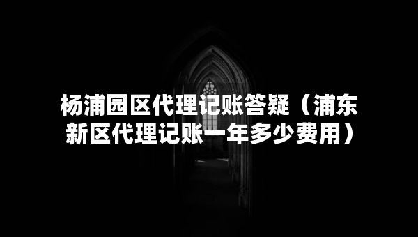 楊浦園區(qū)代理記賬答疑（浦東新區(qū)代理記賬一年多少費(fèi)用）