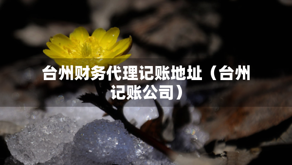 臺(tái)州財(cái)務(wù)代理記賬地址（臺(tái)州記賬公司）