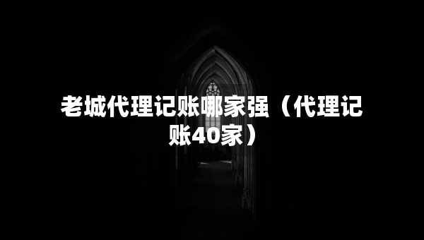 老城代理記賬哪家強(qiáng)（代理記賬40家）