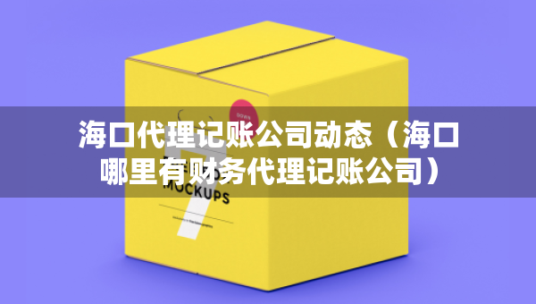 海口代理記賬公司動態(tài)（?？谀睦镉胸攧沾碛涃~公司）