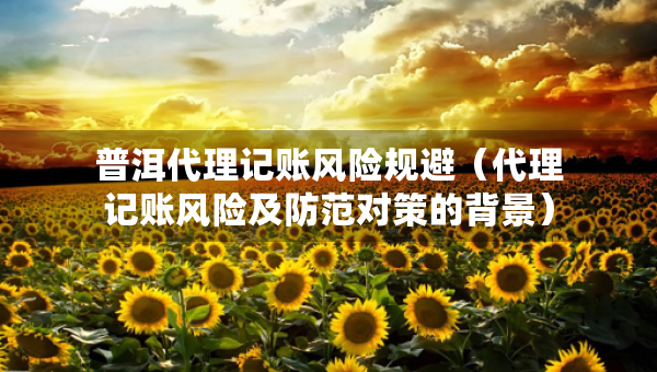 普洱代理記賬風(fēng)險規(guī)避（代理記賬風(fēng)險及防范對策的背景）