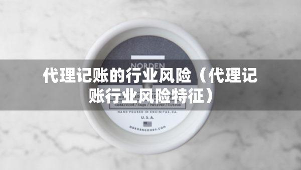 代理記賬的行業(yè)風險（代理記賬行業(yè)風險特征）