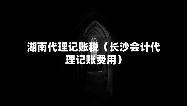 湖南代理記賬稅（長沙會計代理記賬費用）