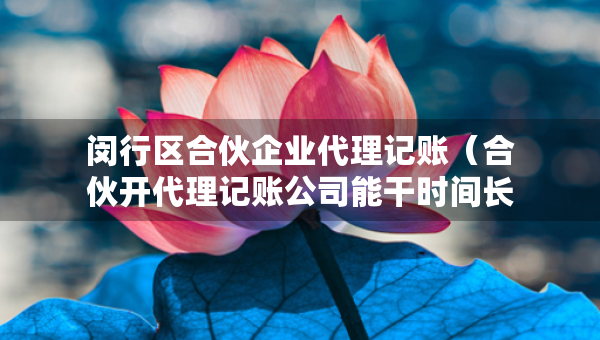 閔行區(qū)合伙企業(yè)代理記賬（合伙開代理記賬公司能干時(shí)間長(zhǎng)嗎）